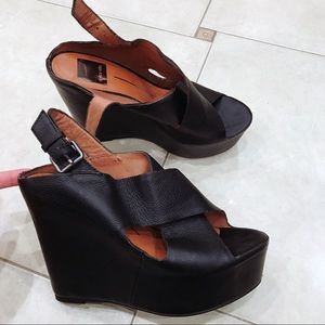 Dolce Vita Leather platform wedge heels